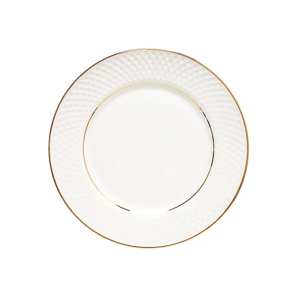 Prato Sobremesa Aquarelle Diamonds Filetado Ouro