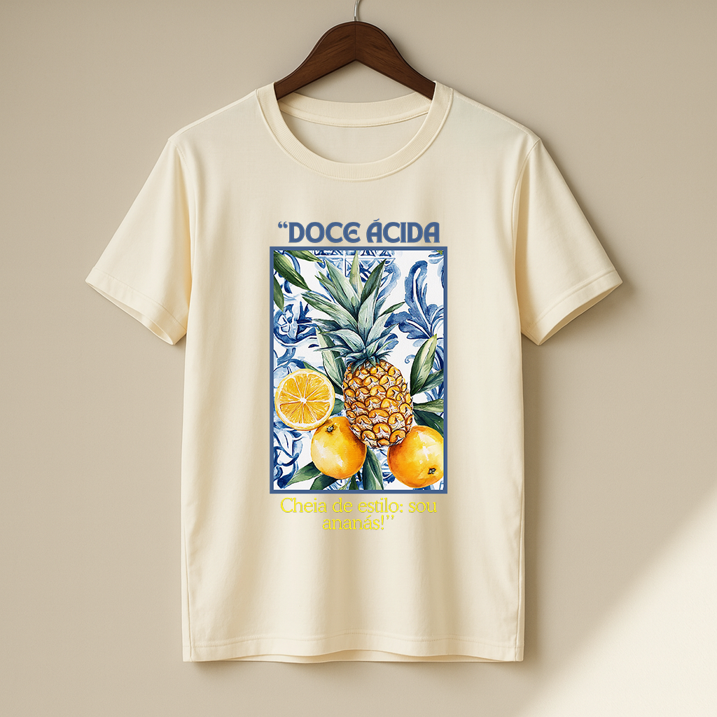 Camiseta Abacaxi 100% Algodão