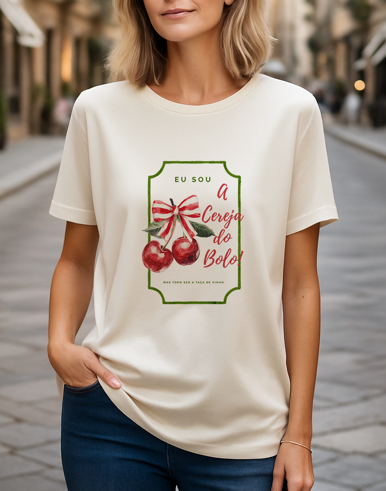 Camiseta A Cereja do Bolo 100% Algodão