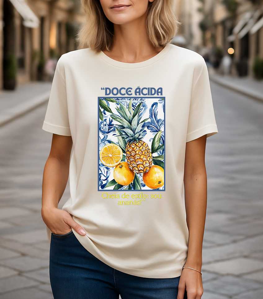 Camiseta Abacaxi 100% Algodão