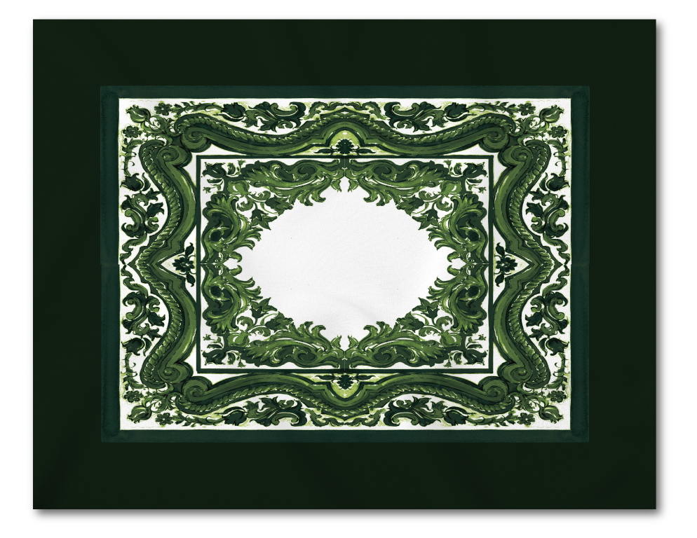 Lugar Americano Coleção Green White