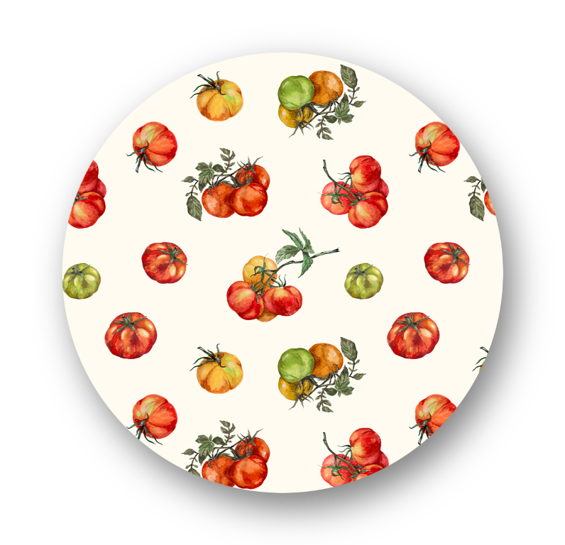 Capa para Sousplat Em Sarja Coleção Pomodoro Off White