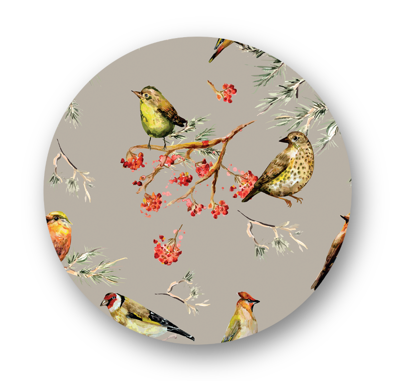 Capa para Sousplat Coleção Birds Bege