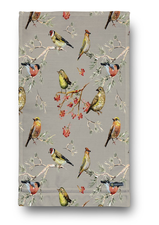 Toalha de Lavabo Coleção Birds Bege