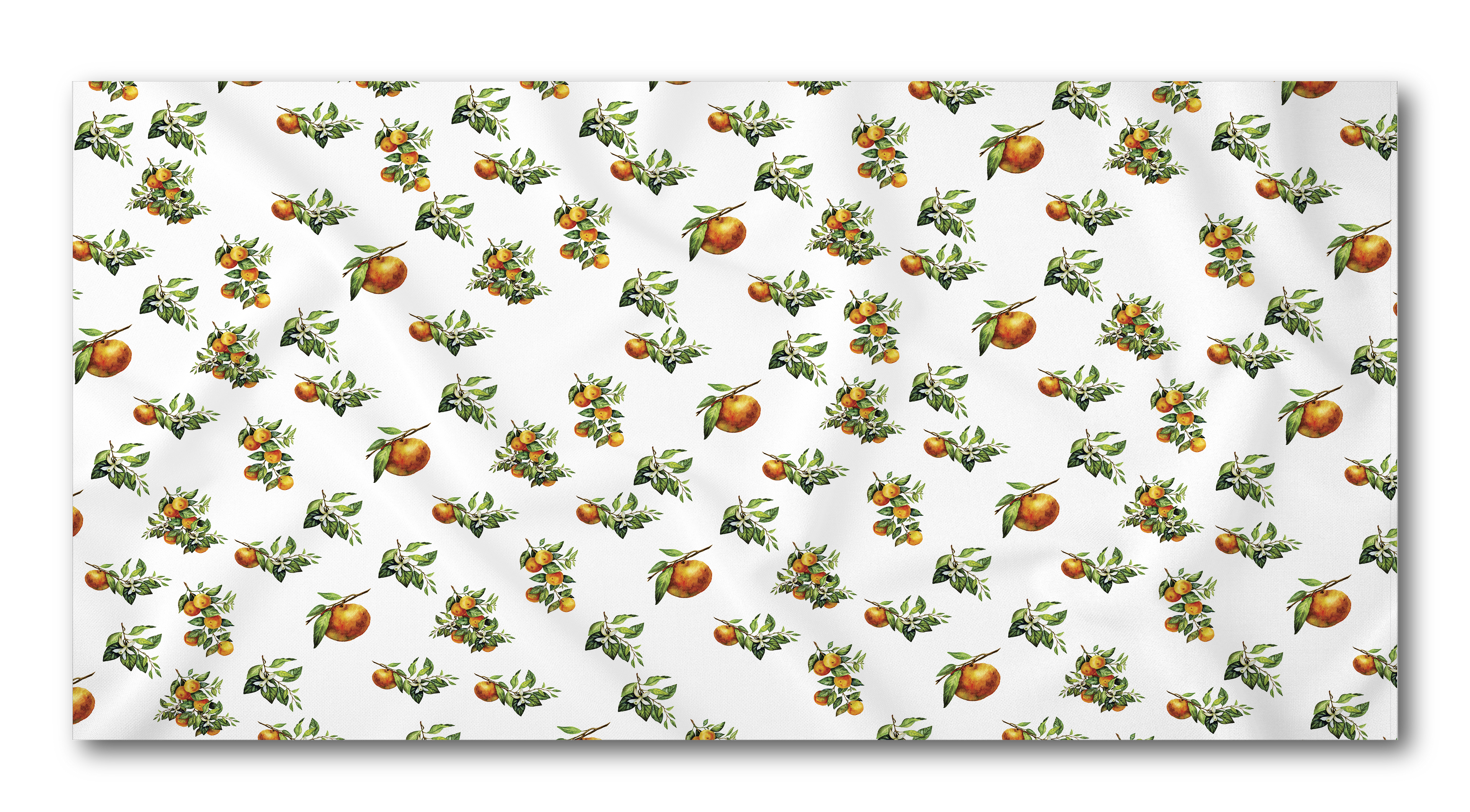 Toalha de Mesa Retangular Em Linho Sint. 12 lugares (3,53x1,63) Coleção Laranjas