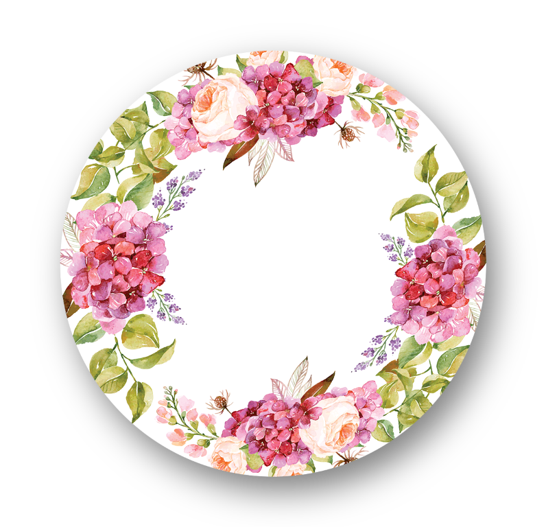 Capa para Sousplat Coleção Hortênsias Rosa