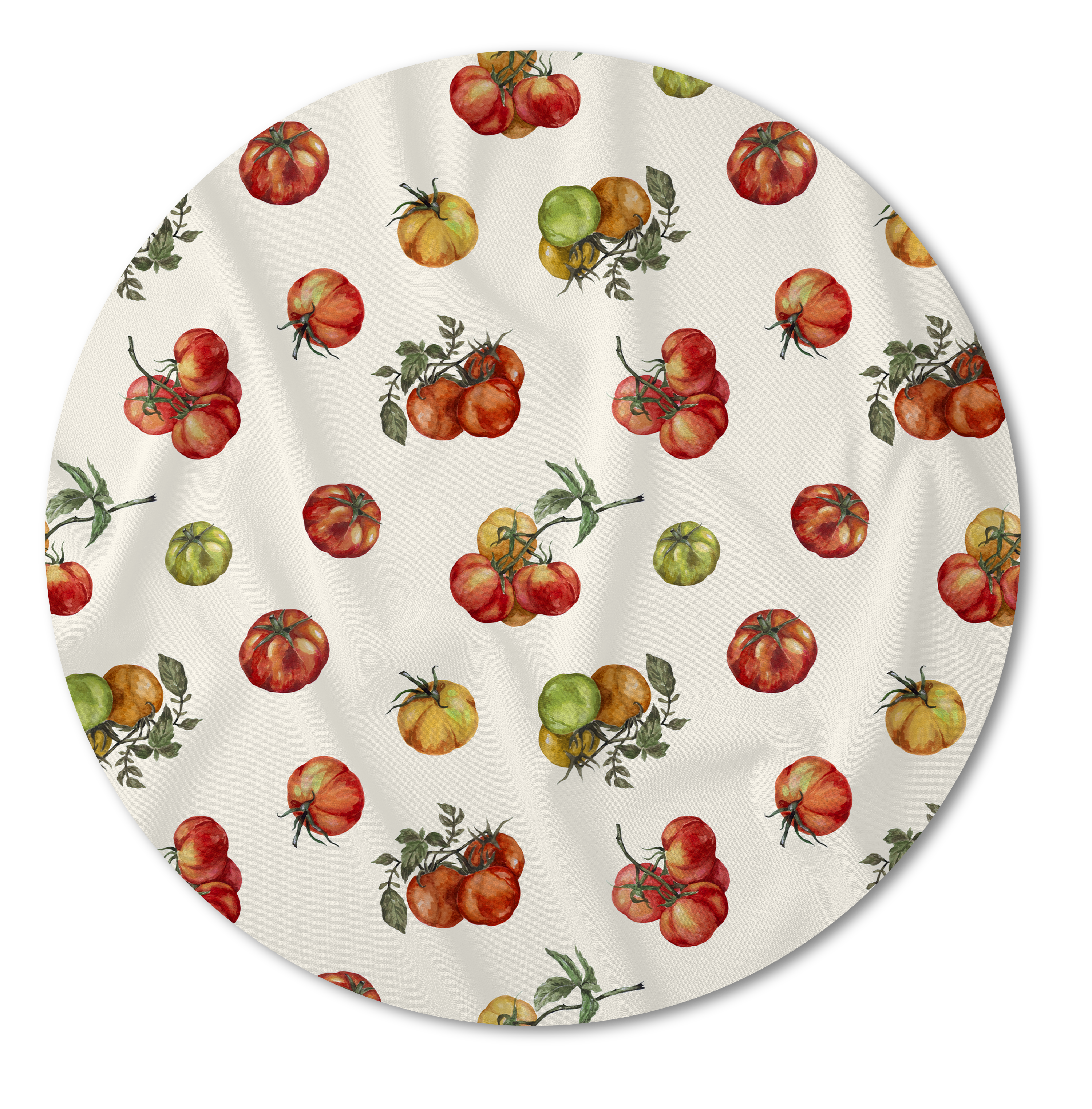 Toalha de Mesa Redonda Em Sarja 4 lugares (1,65) Coleção Pomodoro Off White