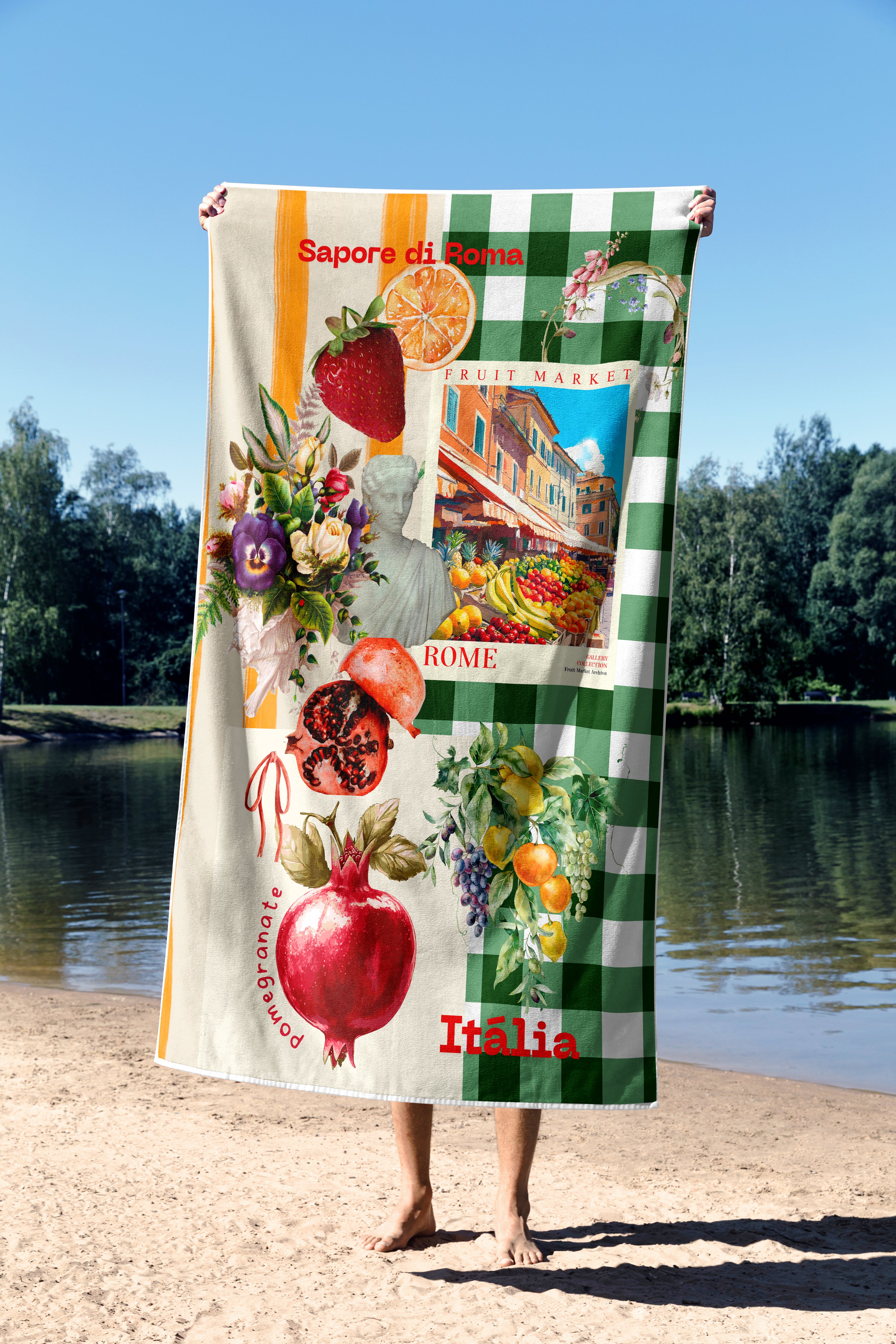 Toalha de Banho 1,40m x 0,70cm Coleção Sapore di Roma