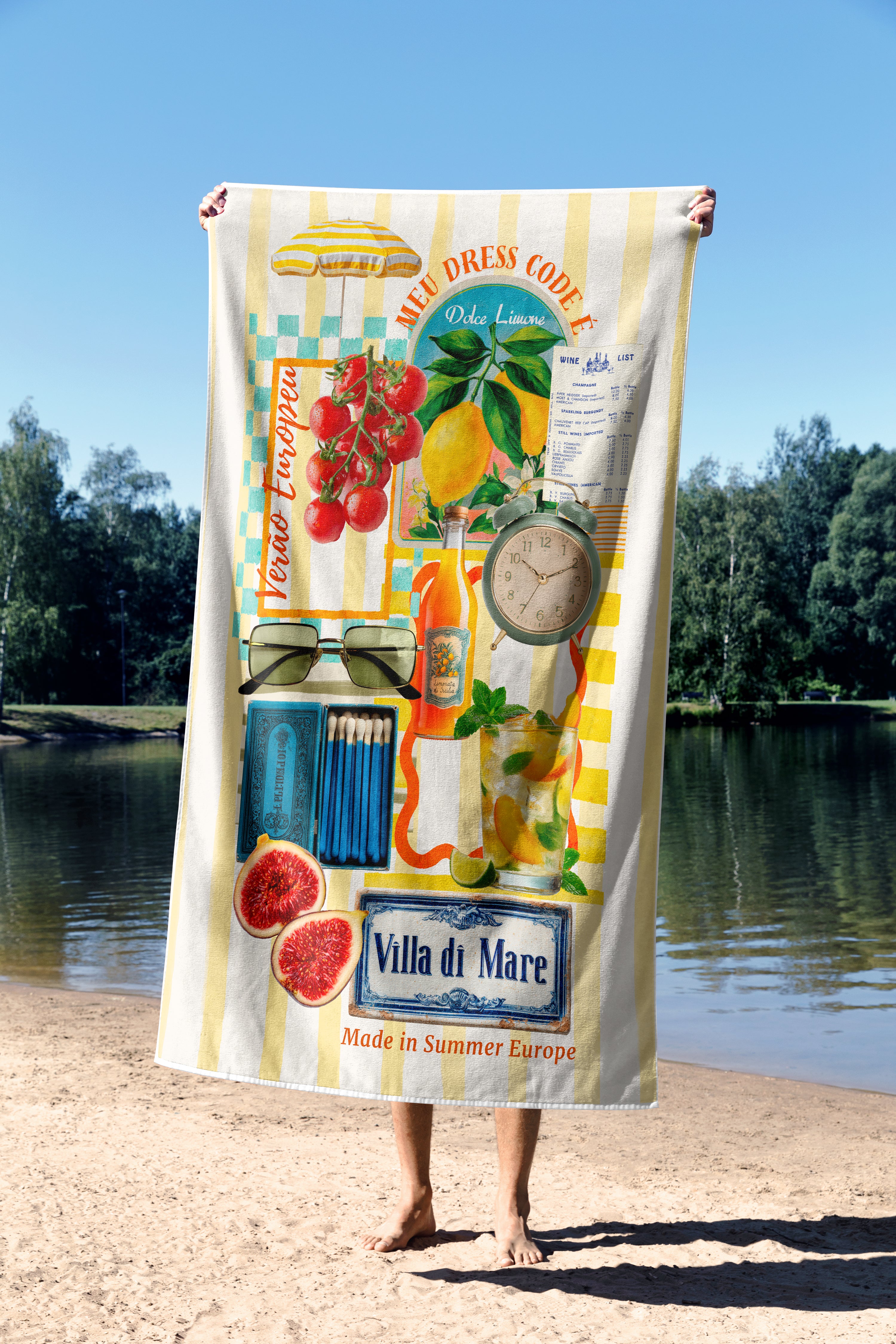 Toalha de Banho 1,40m x 0,70cm Coleção Verão Europeu