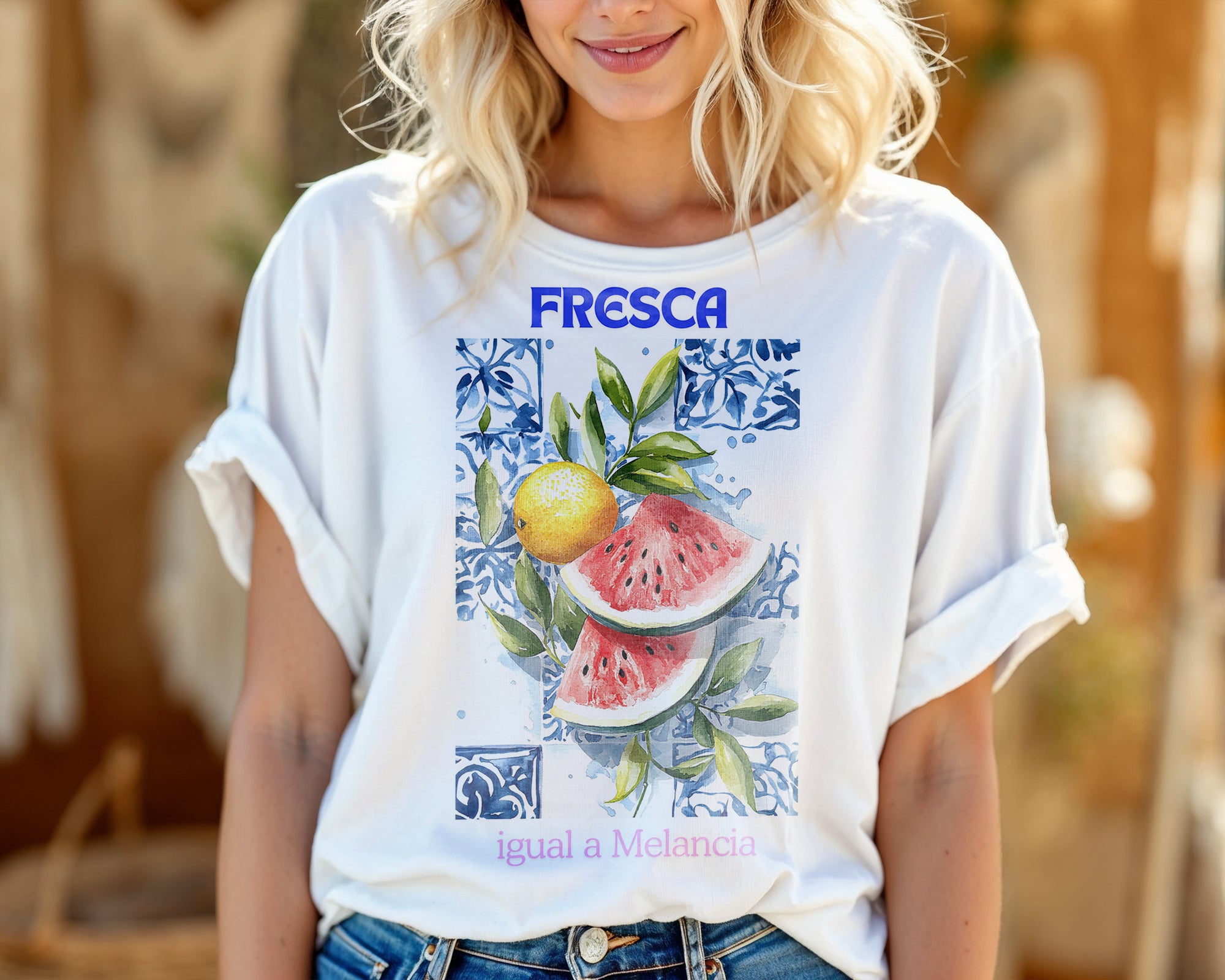 Camiseta Melancia 100% Algodão