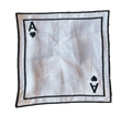 Guardanapinho Bordado Cartas Preto 6 peças
